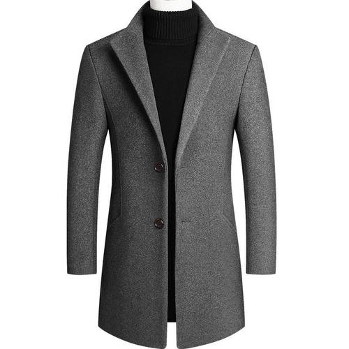 Wool Blends Trench Coat Jackets Parka Jacket Men for winter