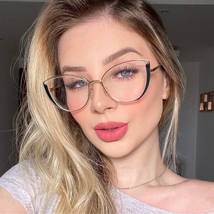 眼镜防蓝光镜平光镜女cat eye glasses frame for women очки