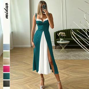 high end Fake dress pieces satin bridesmaid two