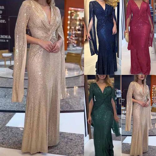 Autumn/Winter New Party Sequin Personalized Dress