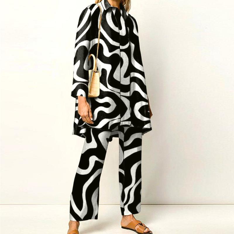 2023 Cross-border spring printing long-sleeved suit