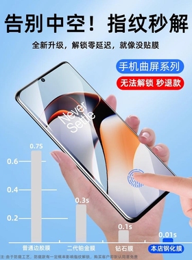 精菲适用于一加ace2pro钢化膜一加11手机1加10por曲屏9二oppo全屏十8曲面prouv贴膜1aec十一acepro的uv九ac一