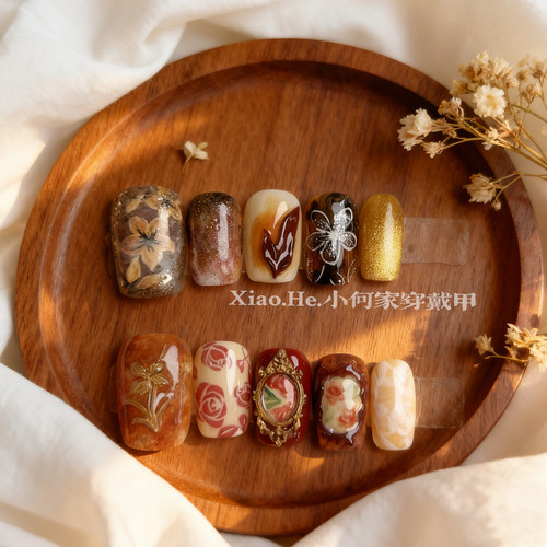 【  山寂眠】小何家纯手工穿戴甲·高级手绘美甲贴片