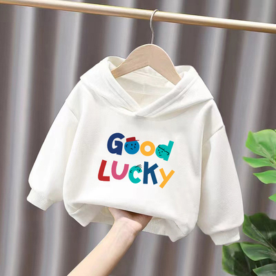 男童女童新款纯棉连帽卫衣