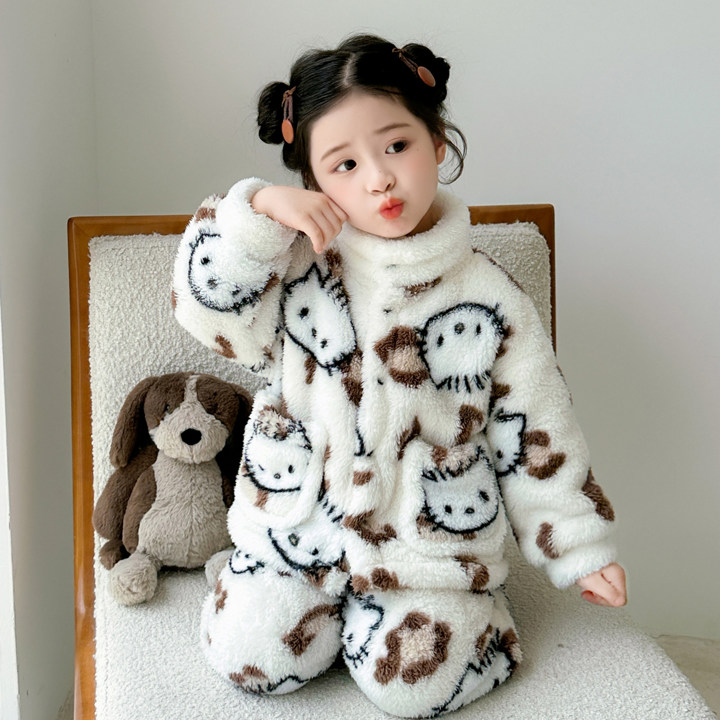 儿童睡衣套装秋冬款2025新款