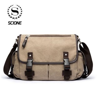 SCIONE Vintage Men's Briefcases Shoulder Bag Travel Crossbo