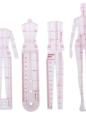 5pcs/set Women Fashion Drawing Ruler Figure Drawing Templat