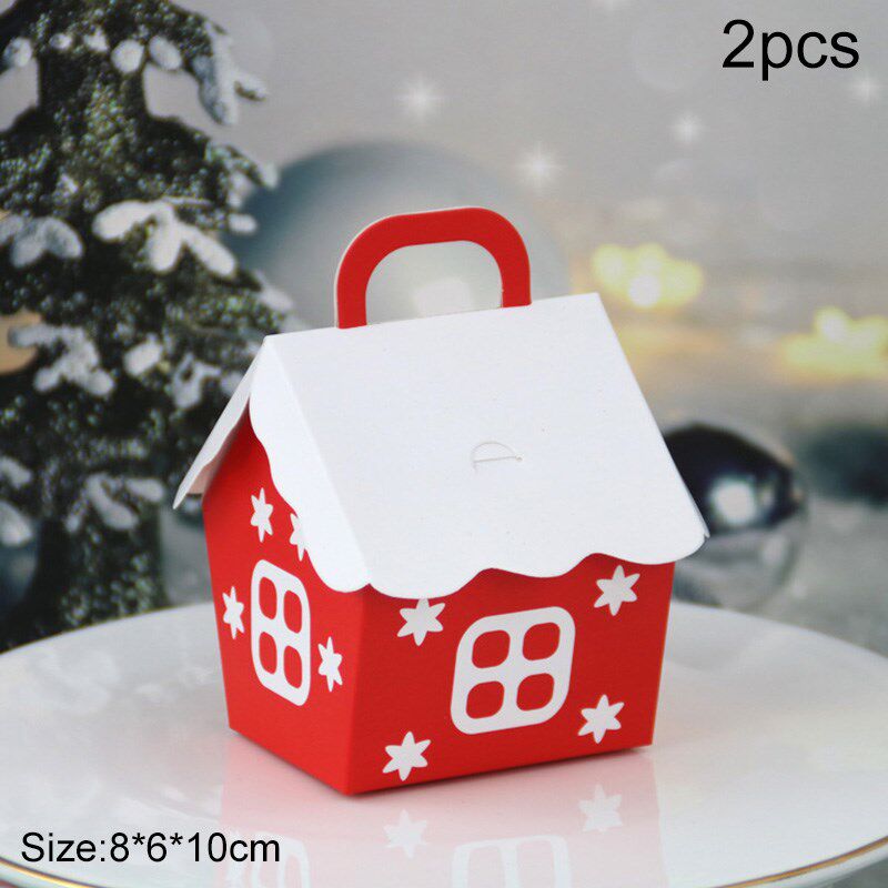 2pcs christmas candy box bags santa claus gift box diy cooki