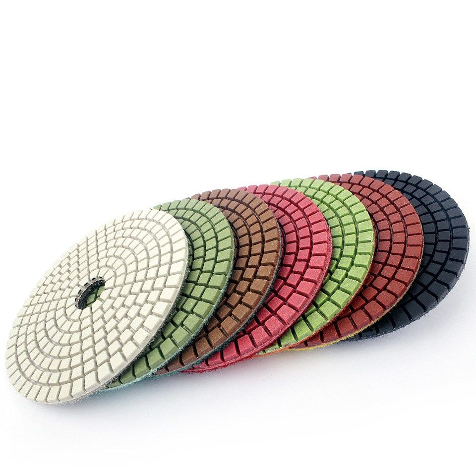 4 inch 100mm diamond polishing pad wet use 1 piece polishing