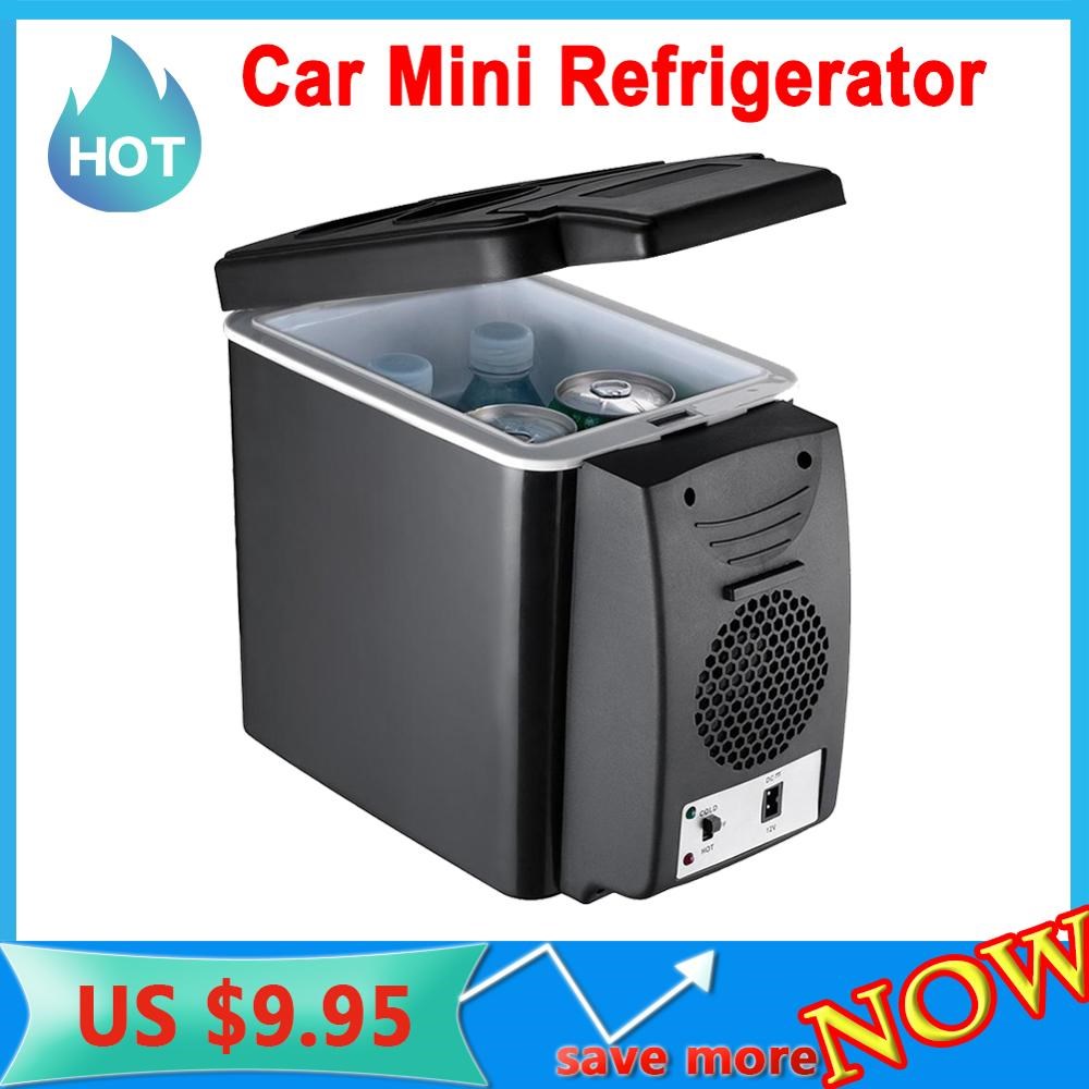 Portable 12V 6 Liter Car Mini Refrigerator Lightweight Dual-