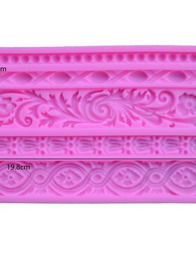 Cake Silicone Mold Beautiful Flower Pattern Decoration DIY C