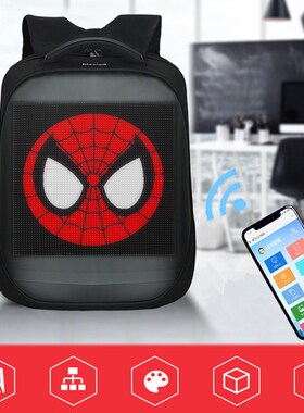 Waterproof LED Backpack with Screen Display Wifi Remote Cont
