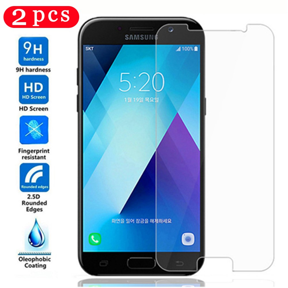 2Pcs 9H tempered glass for samsung Galaxy j5 j7 pro 2017 pro