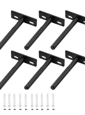 6Pcs Floating Shelf Brackets Concealed Blind Shelf Support f