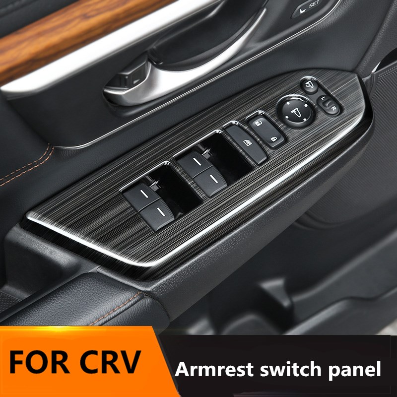 Interior Door Window Lift Switch Armrest Panel Drawing Black