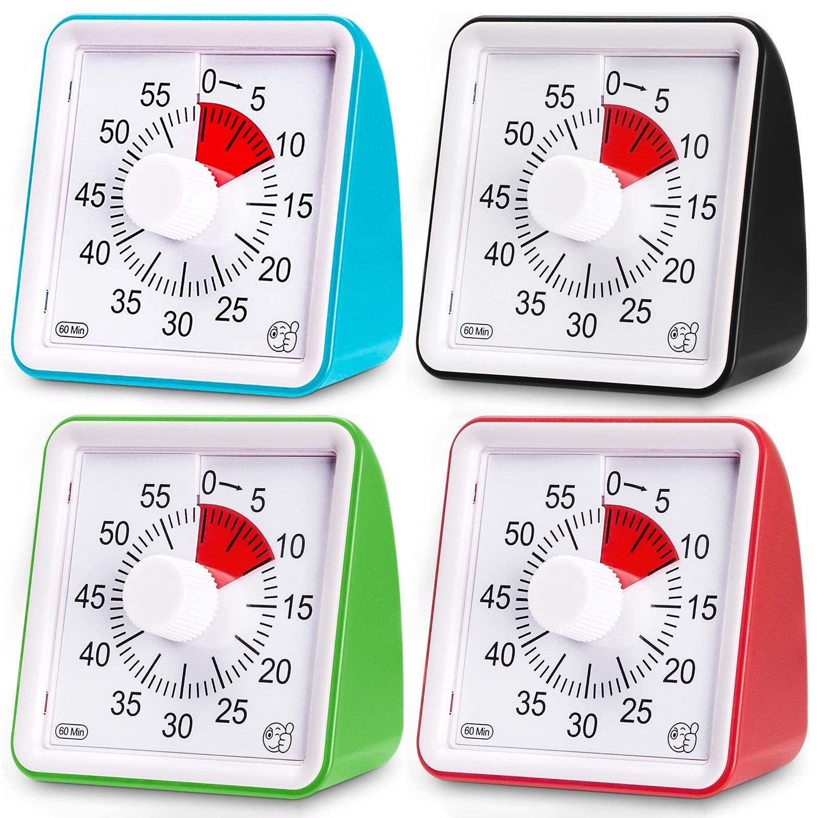 60 minutes analog visual timer silent countdown clock time m