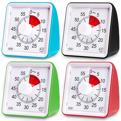 60 Minutes Analog Visual Timer Silent Countdown Clock Time M