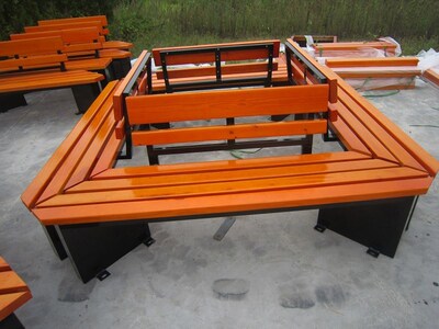customized Outdoor park anticorrosive wood chair playground