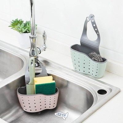 Soap Sponge Drain Rack Sink Shelf Bathroom Holder Kitchen St