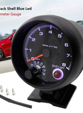3.75 Inch 95mm Tachometer For Universal Car 12V 0-8000 RPM T