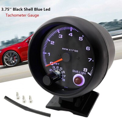 3.75 Inch 95mm Tachometer For Universal Car 12V 0-8000 RPM T