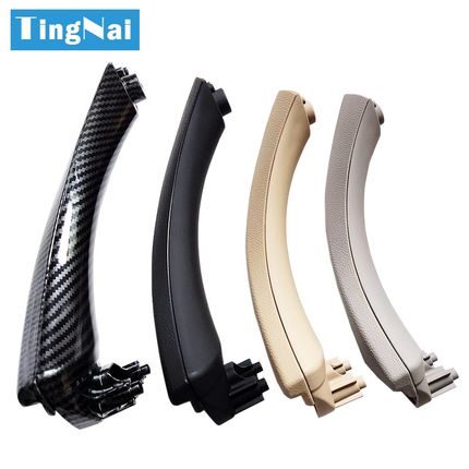 Carbon Fiber Interior Door Plastic Pull Handle Kit For BMW 3