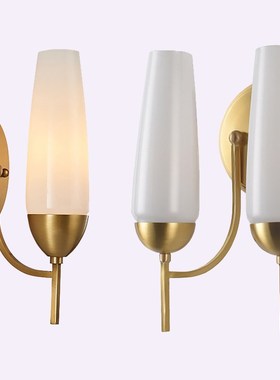 American Simple Copper wall lamps room side lamp study corri