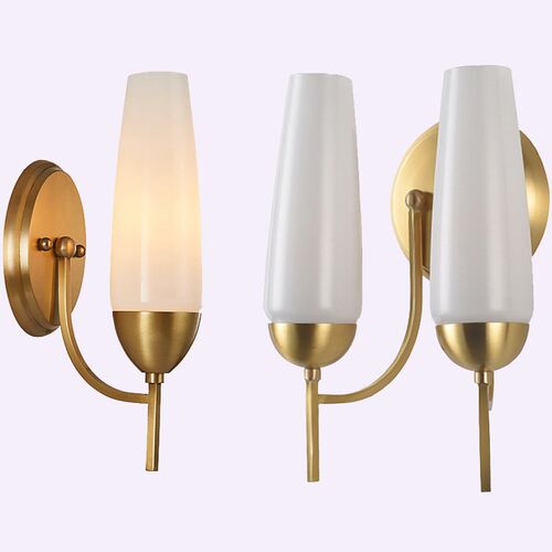 American Simple Copper wall lamps room side lamp study corri