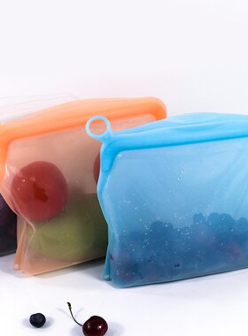 Reusable Silicone Food Storage Bag Kitchen Food Fresh Keepin