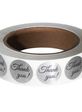 Silver Thank You Stickers Seal Labels 50-500pcs Labels Scrap