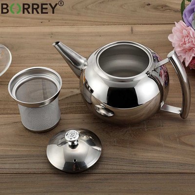 2L Stainless Steel Teapot With Tea Infuser Filter Oolong Ket