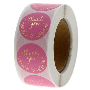50-500pcs Labels Thank you Stickers Round Wedding Stickers f