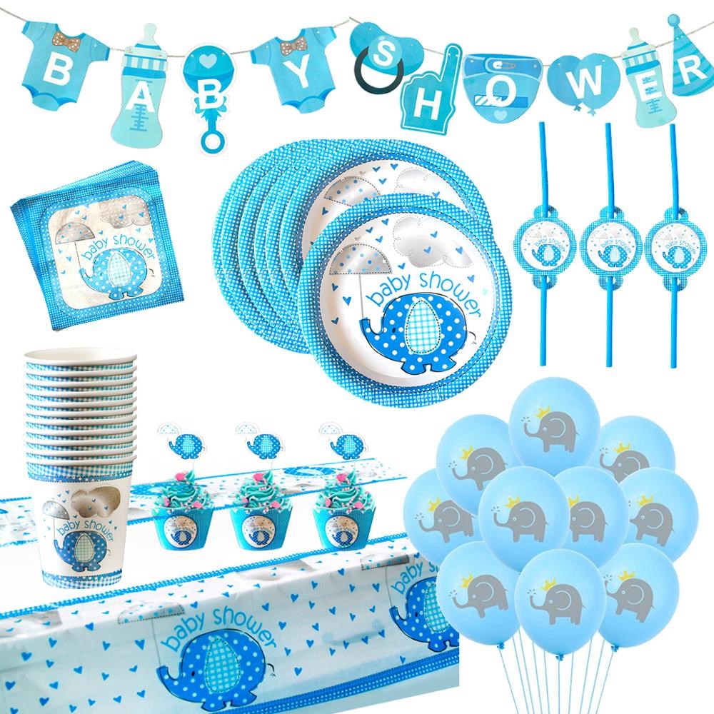 Girl Boy Baby Shower Decor Baby 2 1st 1 One Birthday Party D