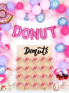 Wooden Donuts Stand Wall Holder Wedding Decoration Table Don