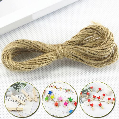 10Meter Natural Jute Twine Burlap String Linen Vintage Hand-