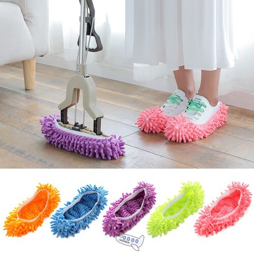 1pc Floor Dust Microfiber Cleaning Slipper Lazy Shoes Cover