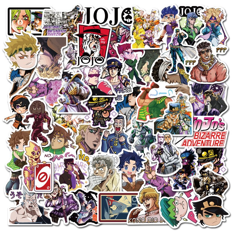 50 pcs/Pack  JoJo Bizarre Adventure  Anime Stickers  Car  P