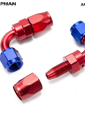 10PCS/LOT AN6 Pipe joints Aluminum 90 Degree Swivel Oil/Fuel