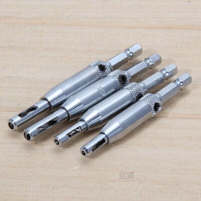 4 pcs HSS Self Centering Hinge Drill Bits Set Door Cabinet 5