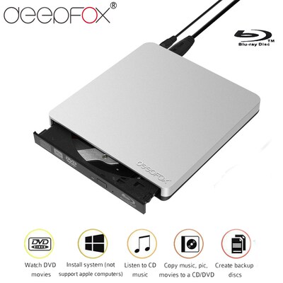 External Blu-Ray Drive SB 3.0 Bluray Burner BD-RE CD/DVD RW