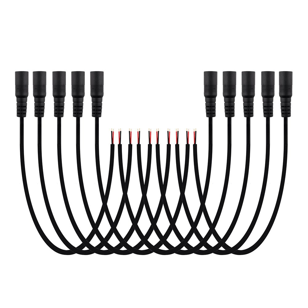 5/10pcs 5.5x2.1mm Power Plug DC Male&Female Cable Wire Conne
