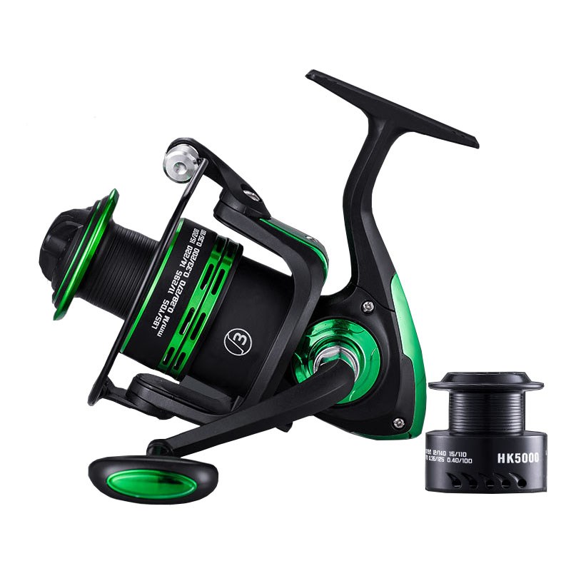 Metal Spool Spinning Reel  Spinning Fishing reel Free spare