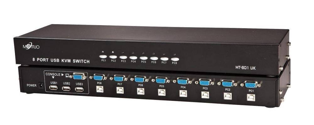 8  SB 2.0 Manual KVM SWICH, Multi-PCs VGA Switch Contro