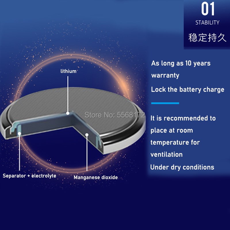 10pcs/lot for  CR2032 3V Original Lithium Battery For Watch