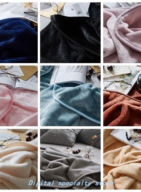 DanSunreVe VelVet Fleece Blanket Pink/GreY/PurPle/Yellow SoF