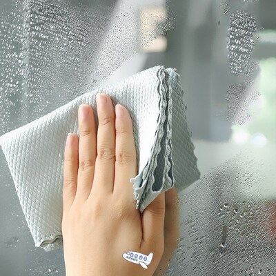 1PCS-5PCS Kitchen Anti-Grease Wiping Rags Efficient Fish Sca