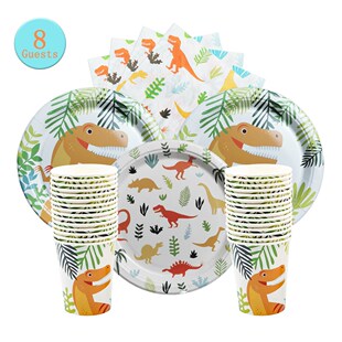 Smile Dinosaur Disposable Tableware Jurassic World Theme Par