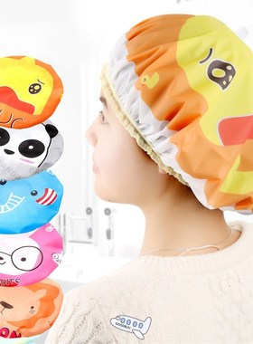 1Pc Cute Cartoon Shower Bath Cap Women Hat For Baths And Sau