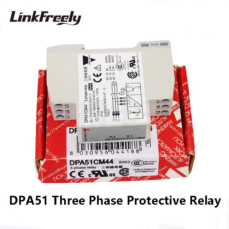 DPA51CM44 5pcs 3 Phase Sequence Protection Relay 5A 24VDC 25