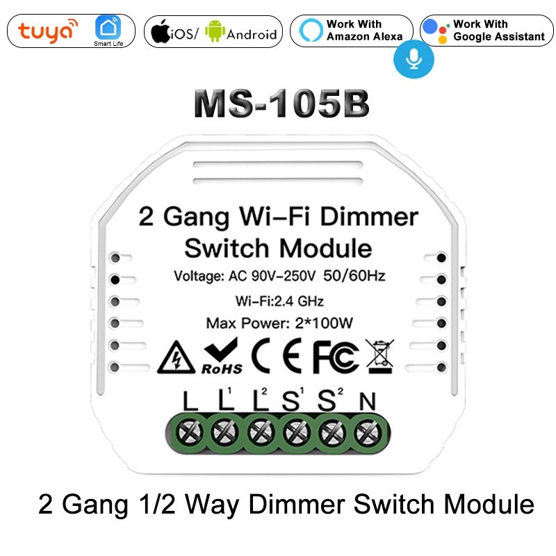DIY WiFi Smart Light Switch Module Smart Life Tuya Remote Vo